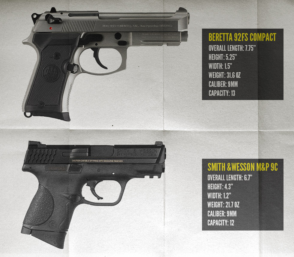 beretta 92 compact vs full size