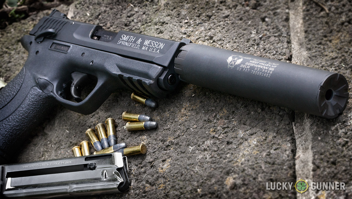 S&W M&P 22 Compact with Silencerco Sparrow Suppressor