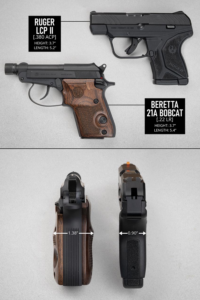 Beretta 21A Bobcat vs Ruger LCP
