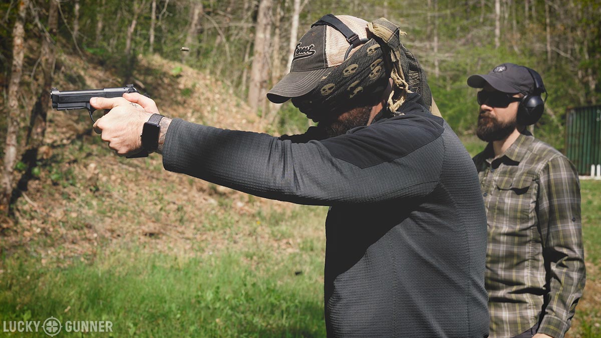 Shooting a Carry Permit Test Blindfolded - Lucky Gunner Lounge