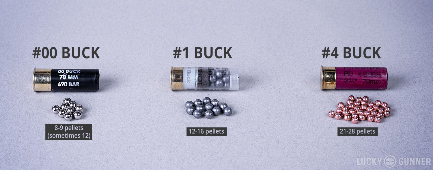 Number of pellets display with various buckshot loads