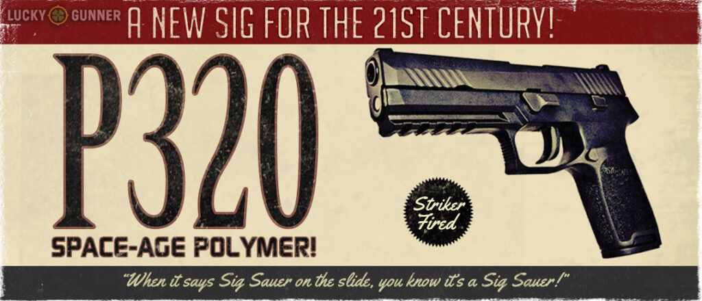 Sig P320 faux vintage ad