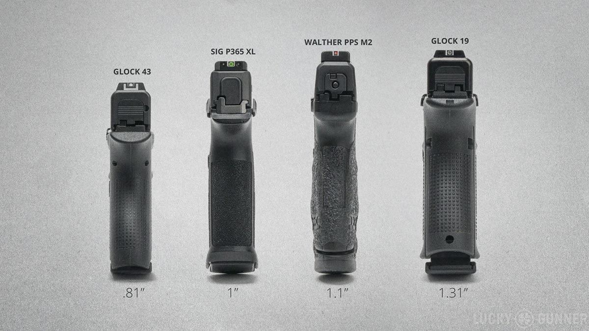 Glock G19 vs Glock G26 size comparison